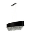 Suspension Glamour Cristal,acier doux,acrylique,tissu Chrome