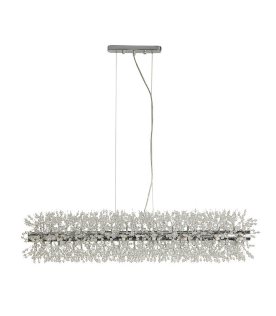 Suspension Sunburst Acier doux,verre Clair, chromé