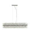 Sunburst pendant light Mild steel, Clear glass, chrome