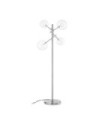EQUINOXE Floor Lamp Glass, Chrome Metal