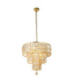 Empire pendant light Mild steel, glass Brass
