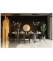 Suspension Divine Acier doux,verre Noir