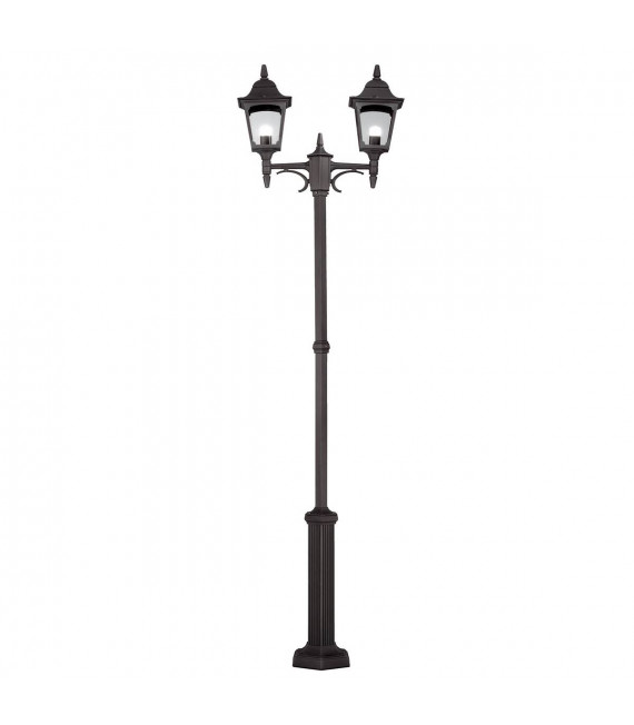 Lampada da terra Chapel, in alluminio nero e vetro, 179 cm