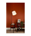 Lampadaire Ridge Acier doux,bois Noir, Blanc