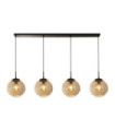 Punch pendant light Mild steel, Black glass