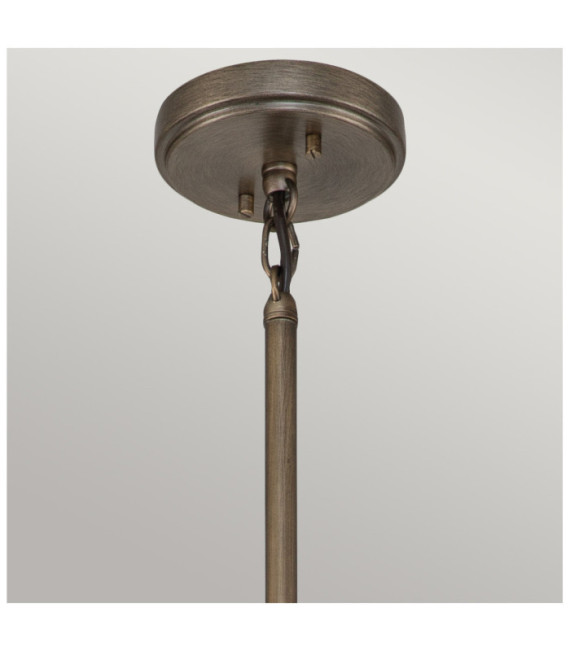Kichler outdoor pendant light Aluminum, brass, transparent grained glass Burnished bronze