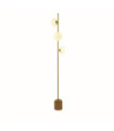 Lampadaire Pebble Acier doux Blanc, Laiton satiné