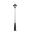 Lampadaire extérieur Bayview Fonte d'aluminium,verre biseauté transparent Noir