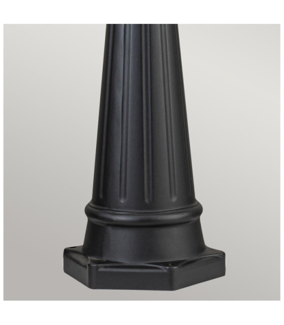 Bayview outdoor floor lamp Cast aluminum, transparent beveled glass Black