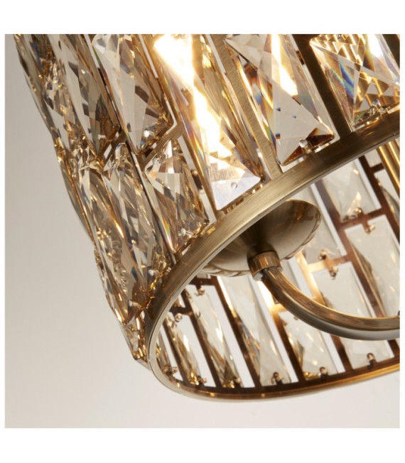 Suspension Bijou Acier doux,verre Laiton Antique