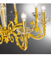 Chandelier classique CONTARINI Or 24 Carats 5 ampoules
