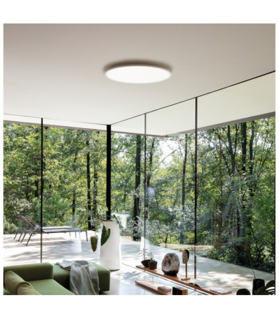 FLY Lámpara de techo LED Metal, plástico, aluminio Blanco mate