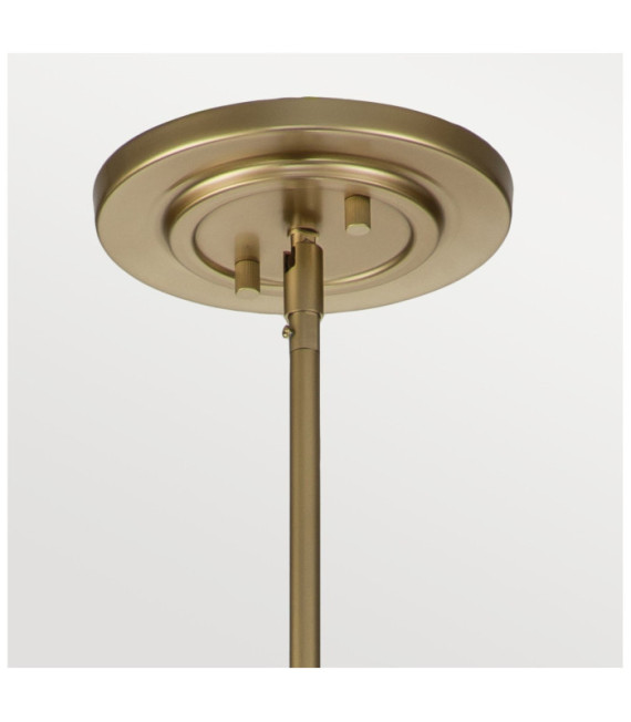 Suspension Fusion Verre Opale,Acier Laiton naturel peint