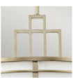 Suspension Fusion Opal Glass, Steel, Painted Natural Brass