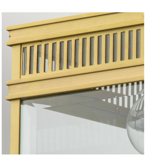 Lámpara de techo para exterior Holborn Vidrio transparente, latón macizo Latón cepillado