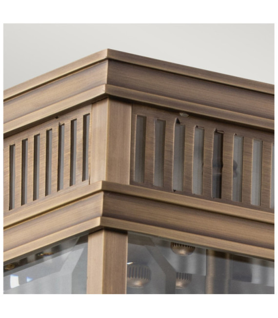 Plafonnier extérieur Holborn Verre transparent,laiton massif Bronze foncé