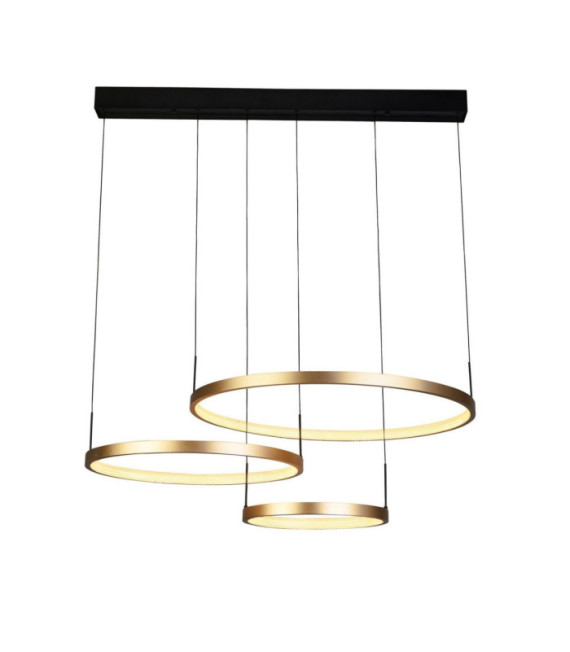 Grace LED pendant light Mild steel, aluminum, acrylic Gold, Black