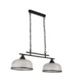 Highworth pendant light Mild steel, Clear glass, black