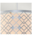 Suspension Ziggy Verre,Acier Argent Laqué