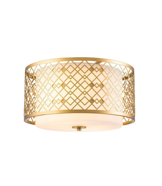 Ziggy Pendant Glass, Lacquered Gold Steel