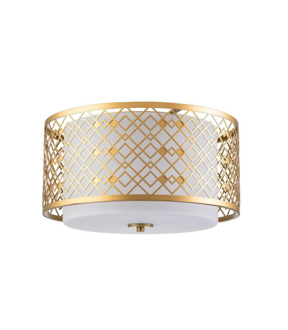 Ziggy Pendelleuchte aus Glas, lackierter Goldstahl
