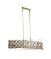 Iris pendant light Mild steel, glass Brass