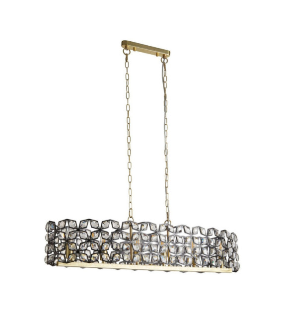Suspension Iris Acier doux,verre Laiton