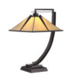 Lampe de table Pomeroy Verre d'art,acier Bronze occidental