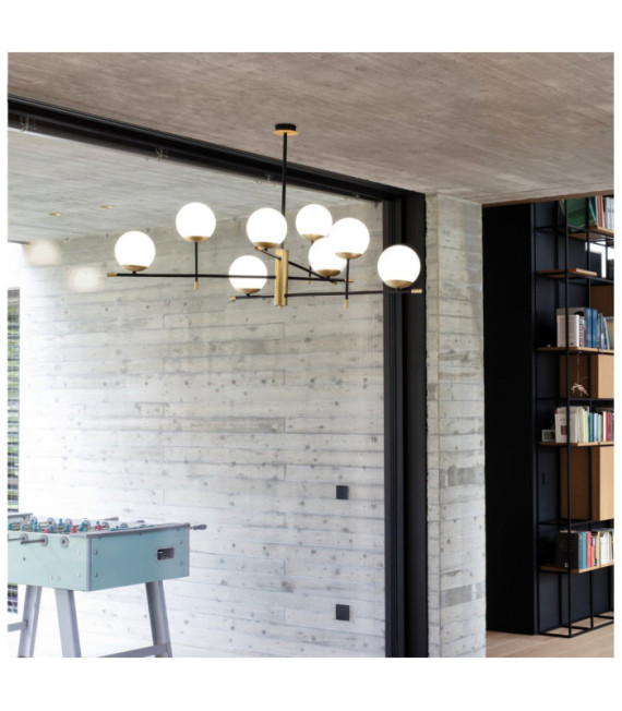 GOURMET Deckenleuchte Glas, Metall Messing