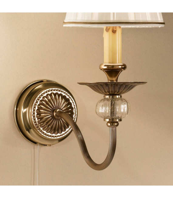 Applique classica ASCOT in ottone antico 1 lampadina