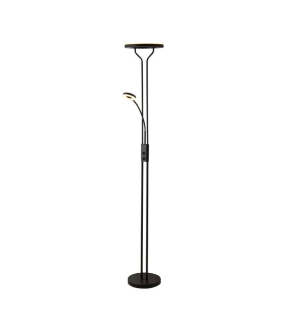 Lampada da terra Mother, acciaio dolce, acrilico nero