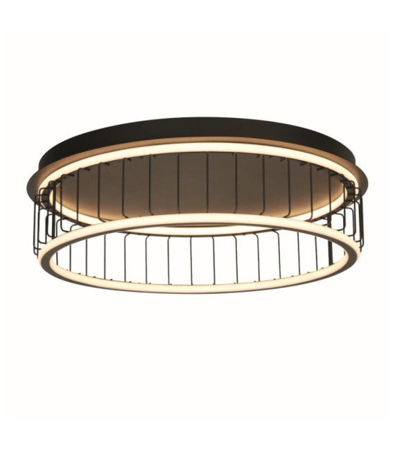 Circolo ceiling light Aluminum, mild steel White, black sand