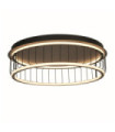 Plafonnier Circolo Aluminium,acier doux Blanc, sable noir