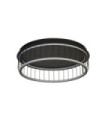 Plafonnier Circolo Aluminium,acier doux Blanc, sable noir