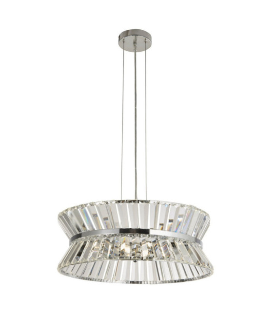 Suspension Uptown Acier doux,verre Clair, chromé