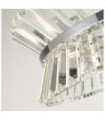 Suspension Uptown Acier doux,verre Clair, chromé