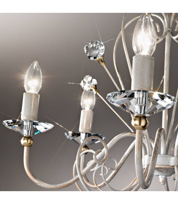 Lampadario ROSSANA Champagne / Oro 5 lampadine