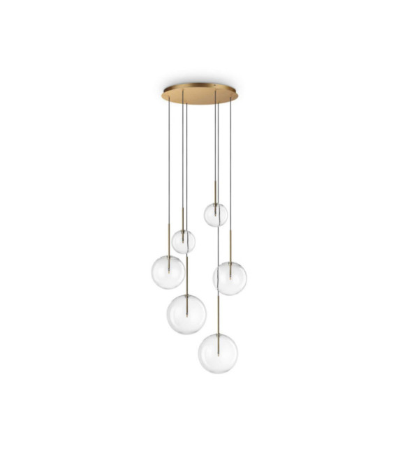 Lampada a sospensione Equinoxe in metallo ottone