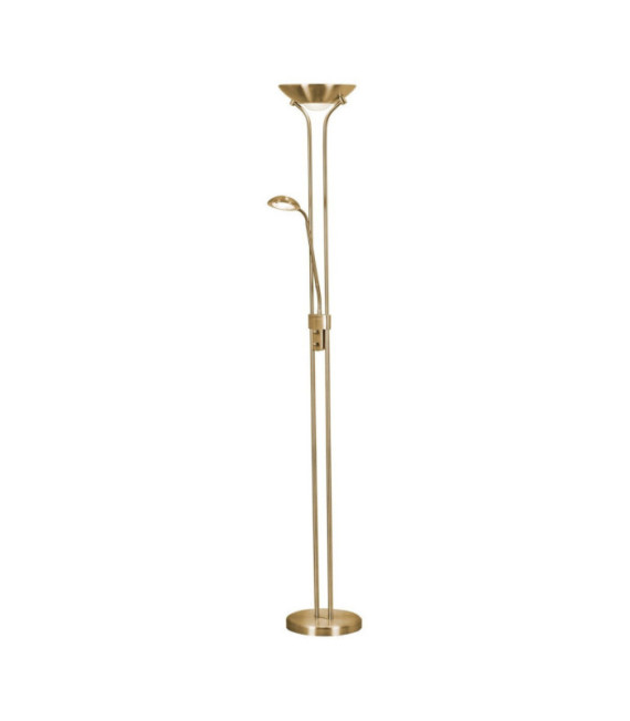 Mother Floor Lamp, Mild Steel, Acrylic, Satin Brass Glass