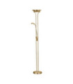 Mother Floor Lamp, Mild Steel, Acrylic, Satin Brass Glass
