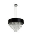 Suspension Glamour Cristal,acier doux,acrylique,tissu Chrome