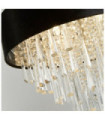 Suspension Glamour Cristal,acier doux,acrylique,tissu Chrome