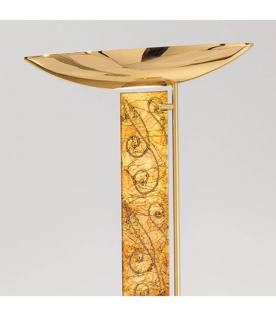 Design Stehleuchte DELPHI Gold 24 Karat 2 Glühbirnen