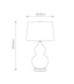 Isla Table Lamp Ceramic Base, Steel, Faux Silk Shade, Polished Nickel