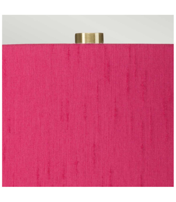 Isla table lamp Ceramic base, steel, Faux silk lampshade, Aged brass