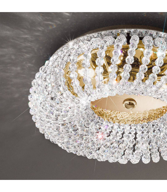 Plafoniera design CARLA 24 carati oro 3 lampadine