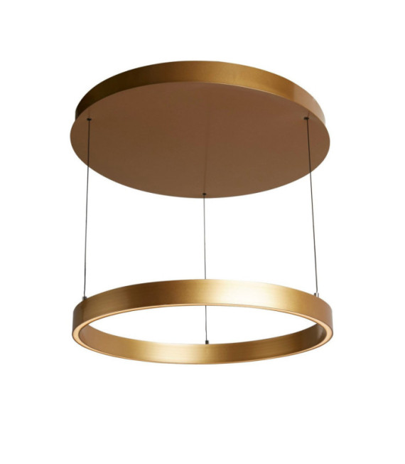 Layla LED-Pendelleuchte Baustahl, Aluminium Gold