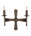 plafonnier ventilateur vintage 2 ampoules e27 max 60w brun patiné
