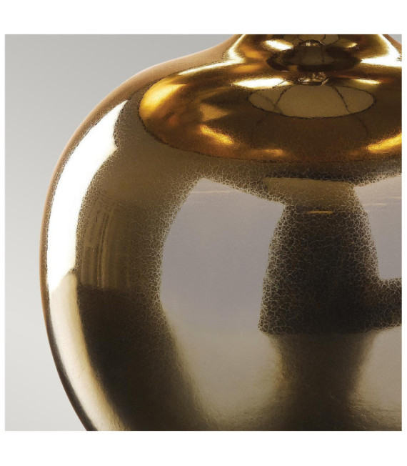 Ottoman Porcelain Metallic Bronze Table Lamp
