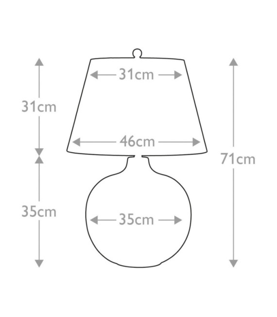 Osmanische Tischlampe aus Porzellan mit Metallic-Bronze